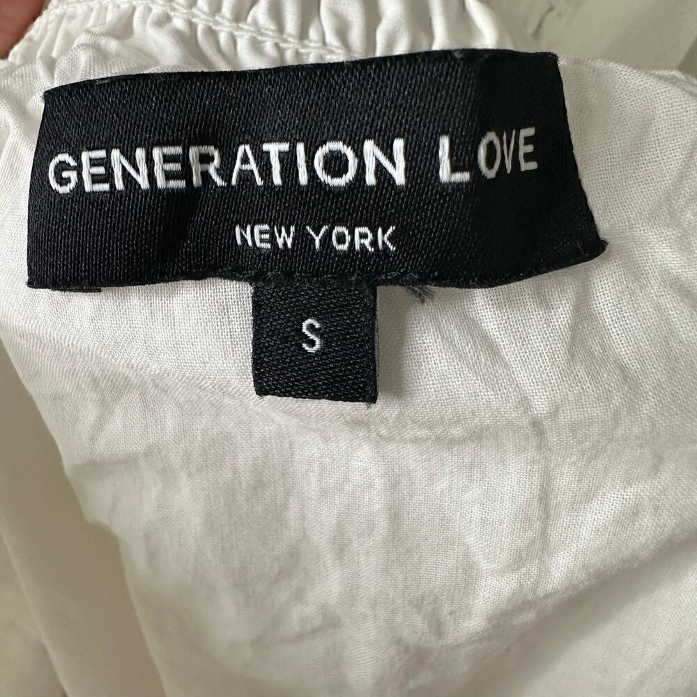 REVOLVE Generation Love Pippa Embroidered Poplin Midi Dress Women's White Small - Picture 5 of 5